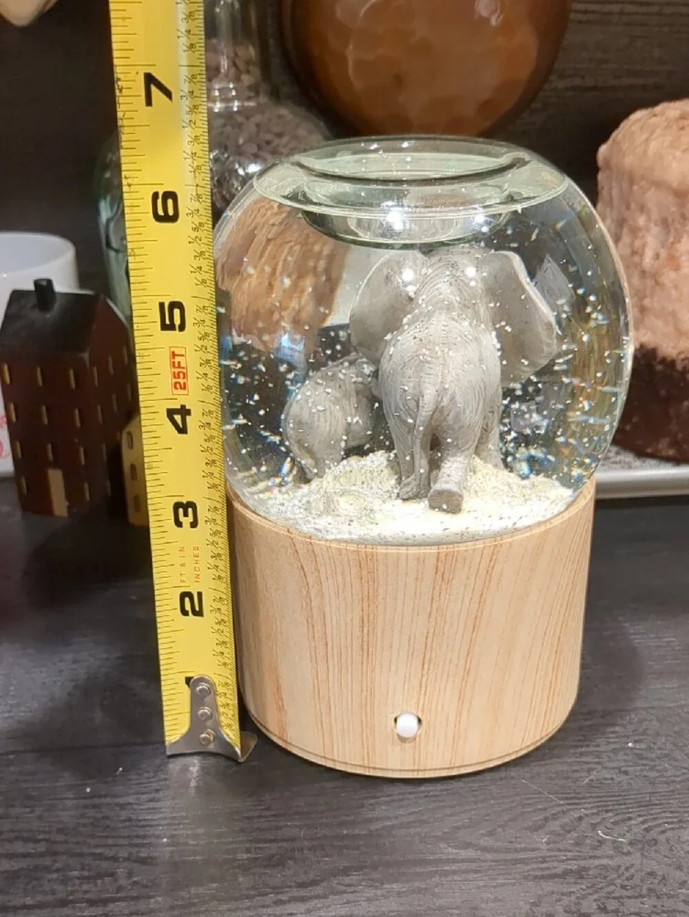 Partylite Natures Wonder Love Seregeti Elephant Snow Globe Votive Candle Holder - Picture 7 of 10